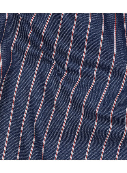red stripe on blue denim - soft cotton