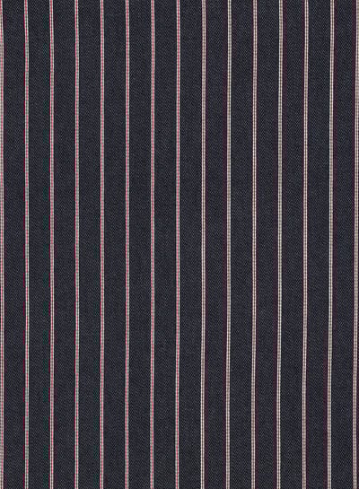 red stripe on dark blue denim - soft cotton