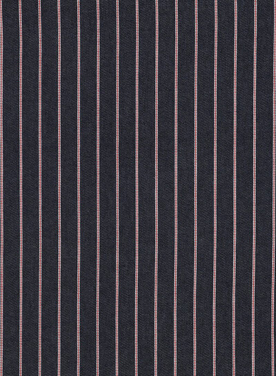 red stripe on dark blue denim - soft cotton