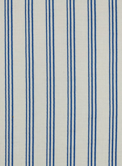 kobalt driedubbel streepjes - tetra / double gauze