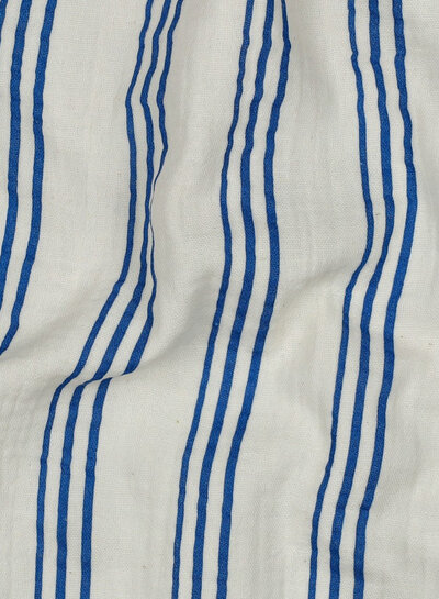 cobalt triple stripes - tetra / double gauze