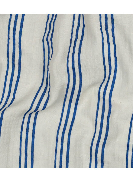 cobalt triple stripes - tetra / double gauze