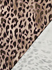 leopard with lilac accent - viscose with light stretch