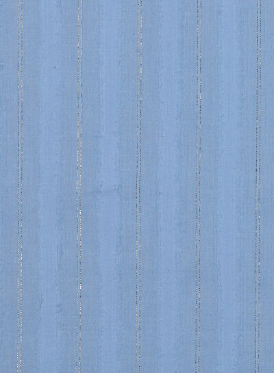 blauw met lurex strepen - katoen voile