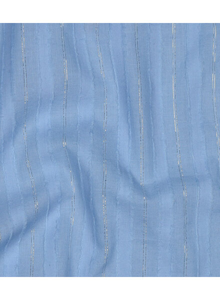 blue with lurex stripes - cotton voile