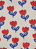 rood/kobalt tulpen - katoen