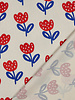 red/cobalt tulips - cotton