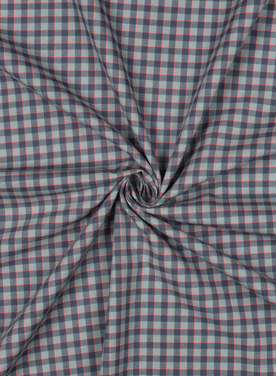 groenblauw met neon accent - soepelvallende katoen