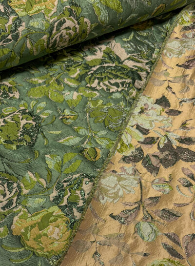 liricio with lurex green - woven jacquard