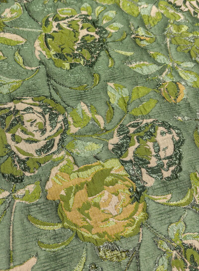 liricio with lurex green - woven jacquard