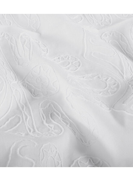 white - tone on tone - embroidery cotton
