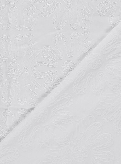 wit - ton sur ton - embroidery katoen