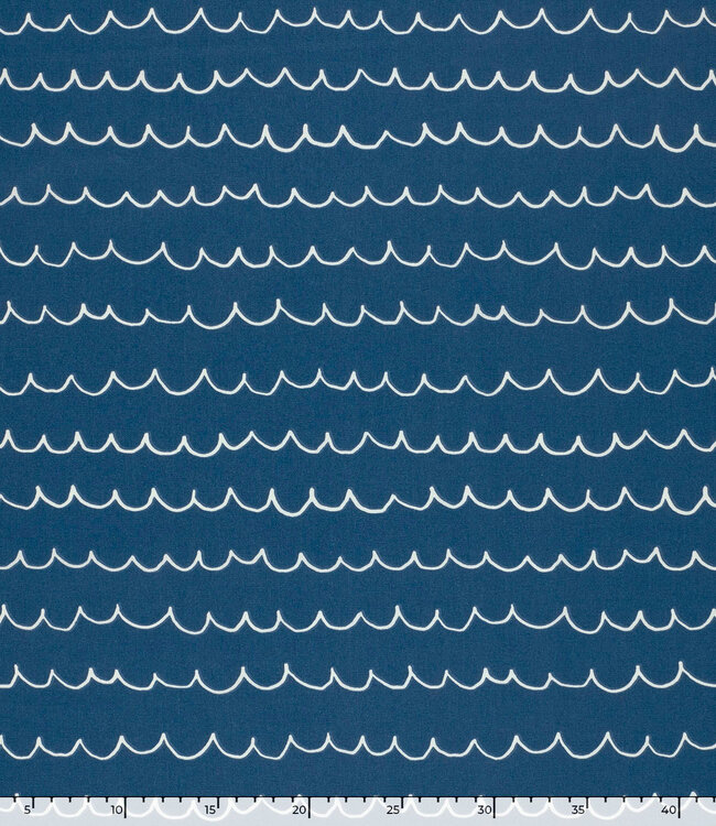 blauw waves - katoen