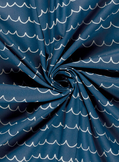 blue waves - cotton
