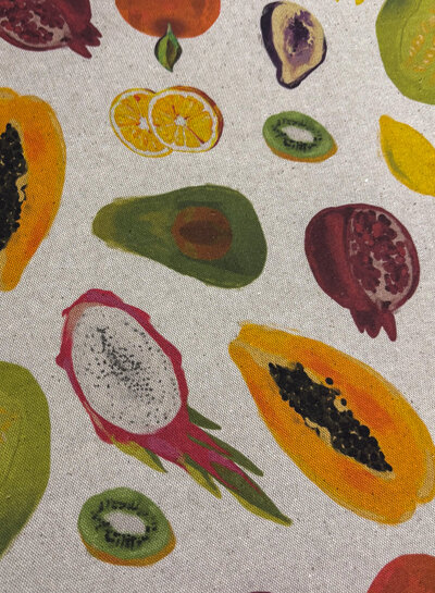 fruit - canvas linen look