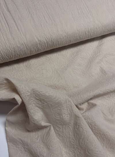 zand  - ton sur ton - embroidery katoen
