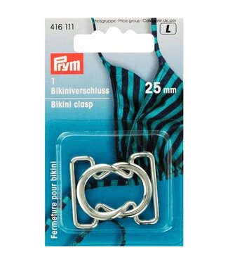 Prym Bikini- en ceintuursluiting lusvorm 25 mm zilverkleurig