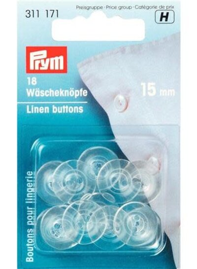 Prym 18 linen buttons - diameter 15mm