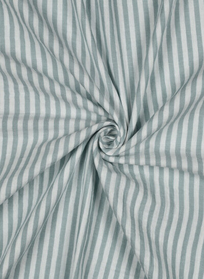 mint blue stripes - tetra double gauze