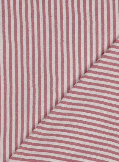 pink stripes - tetra double gauze