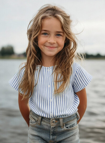 pink stripes - tetra double gauze