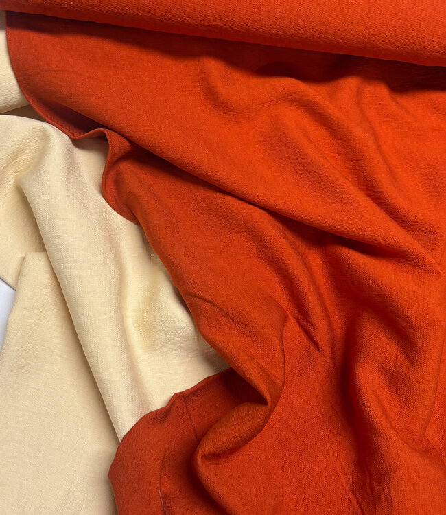 A la Ville roest - prachtig geweven linnenlook rayon