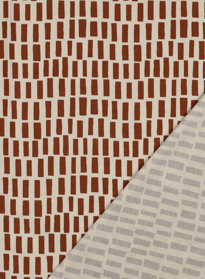 cognac streepjes - GOTS tricot