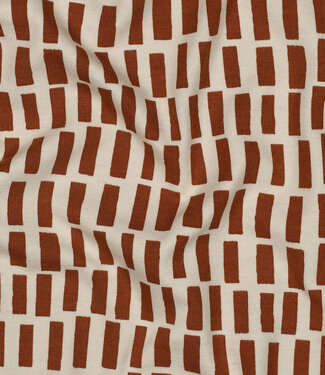 cognac streepjes - GOTS tricot