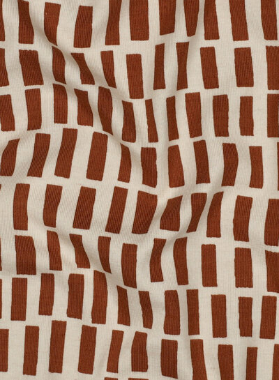 cognac streepjes - GOTS tricot