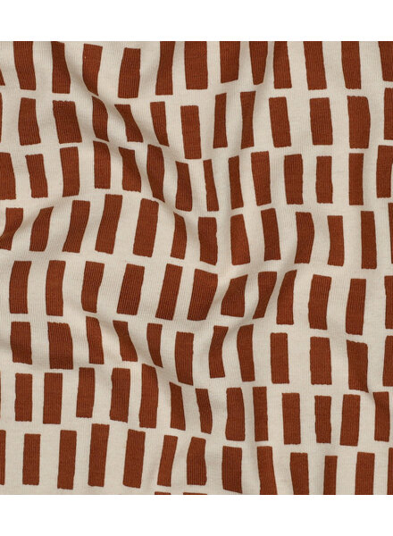 cognac streepjes - GOTS tricot