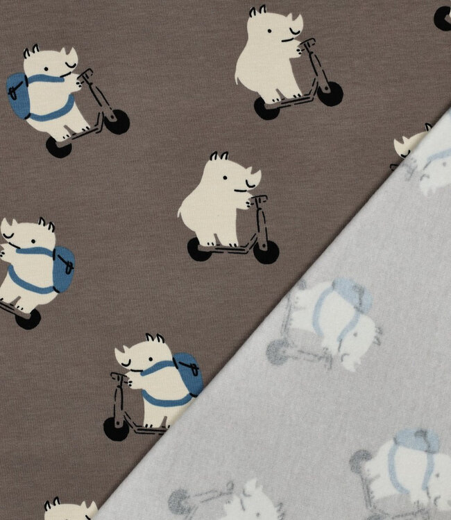 neushoorns taupe - zachte sweater