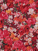 burgundy pink flowers - cotton voile