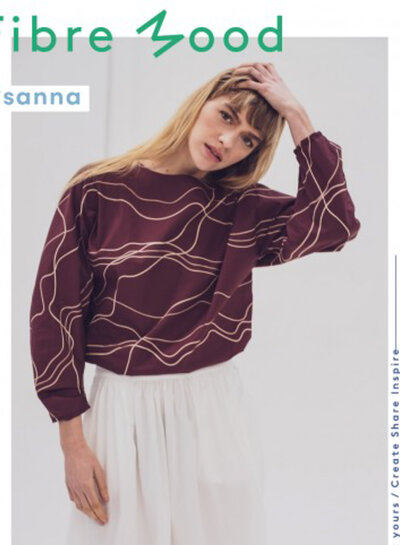 Fibremood burgundy lines - popline katoen