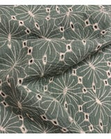 munt broderie bloemen - tetra / double gauze