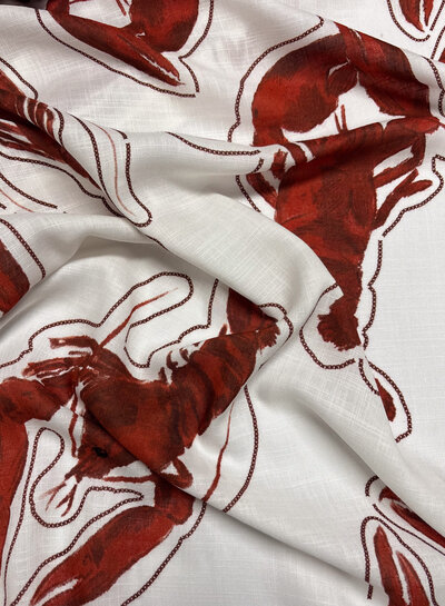 Madeline lobster - viscose with linen look