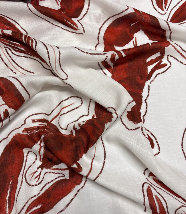 Madeline lobster - viscose met linnen look