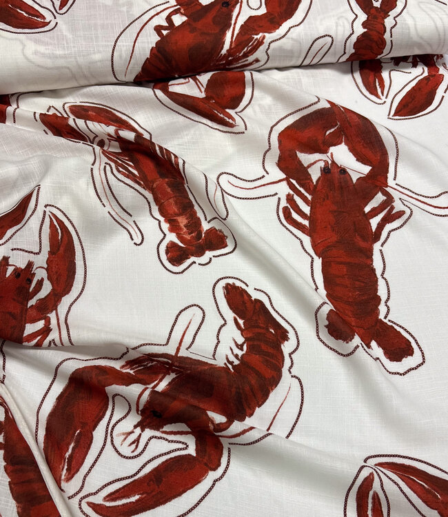 Madeline lobster - viscose met linnen look