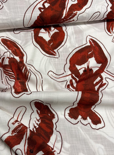 Madeline lobster - viscose met linnen look