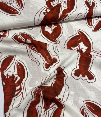 Madeline lobster - viscose met linnen look