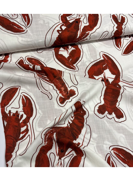 Madeline lobster - viscose met linnen look