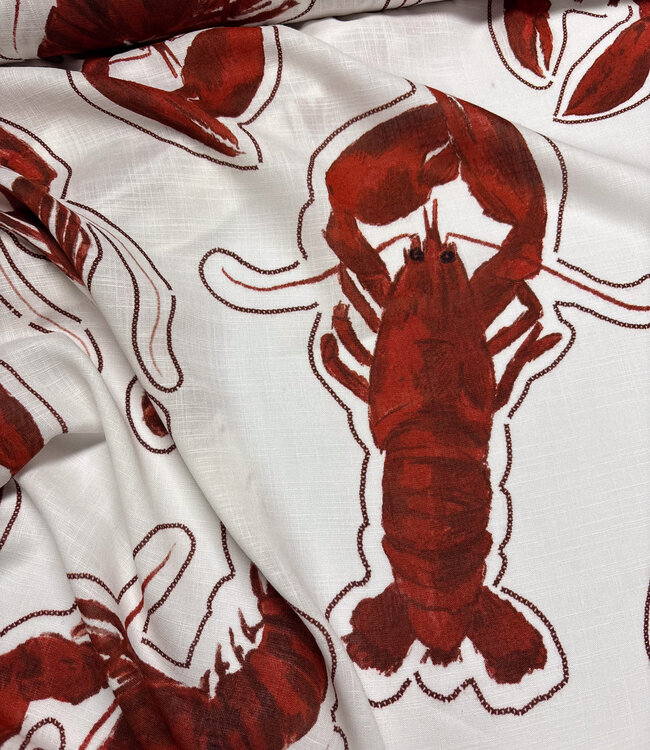 Madeline lobster - viscose met linnen look