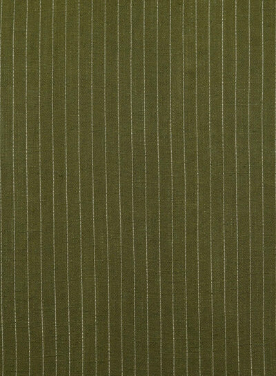 khaki with pinstripe - beautiful rayon linen blend