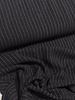 zwart met krijtstreep - prachtige rayon linnen blend