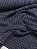 navy blue with pinstripe - beautiful rayon linen blend