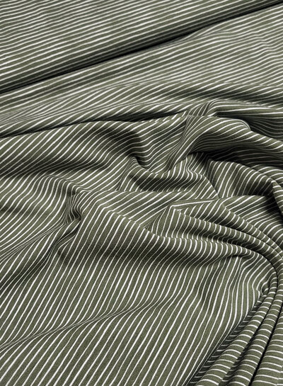 Madeline khaki fijne streepjes - tricot