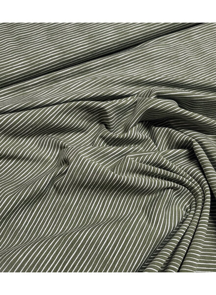 Madeline khaki fine stripes - jersey