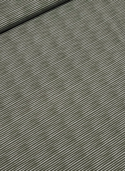 Madeline khaki fijne streepjes - tricot