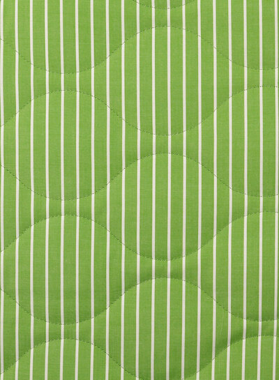 fresh green waves - matelass fabric stepper puffer double face