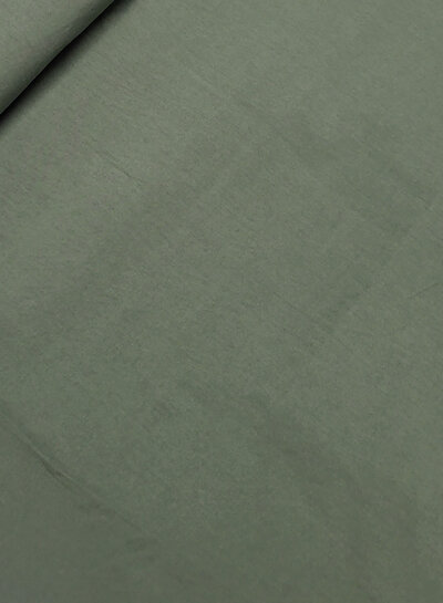 olive green stonewashed/papertouch poplin cotton