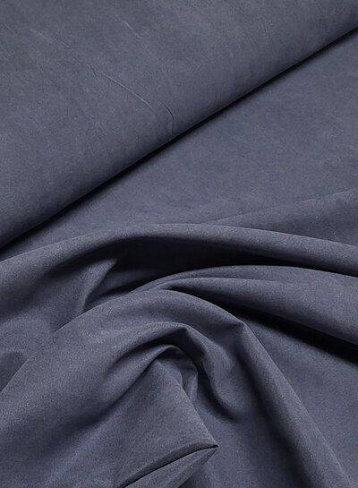 indigo - soepelvallende jassenstof - peach touch